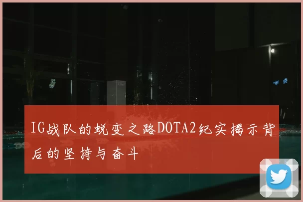 IG战队的蜕变之路DOTA2纪实揭示背后的坚持与奋斗