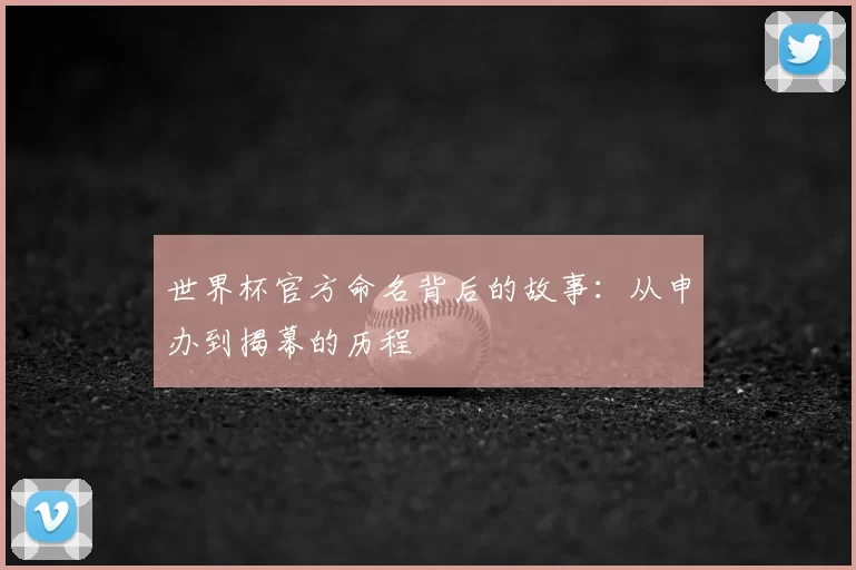 世界杯官方命名背后的故事：从申办到揭幕的历程